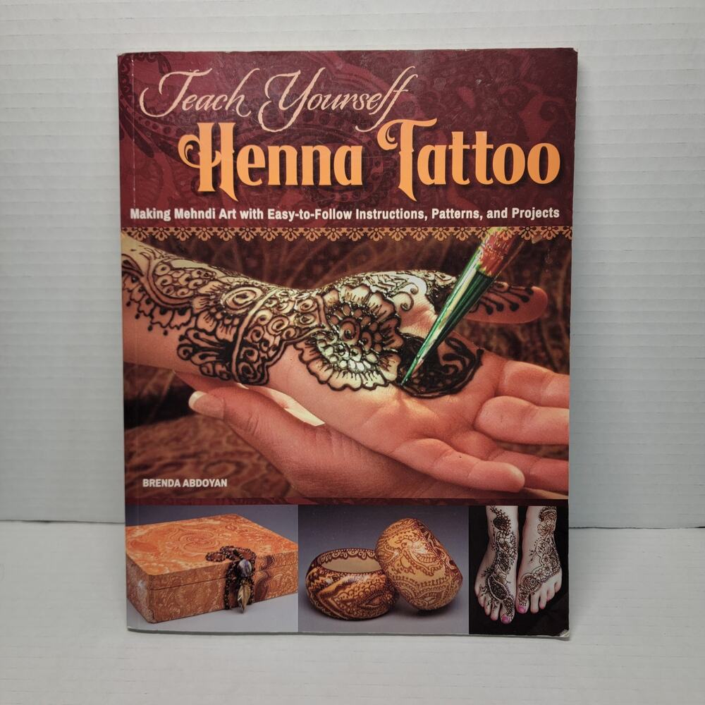 Teach Yourself Henna Tattoo Book Beginner Guide Designs Techniques